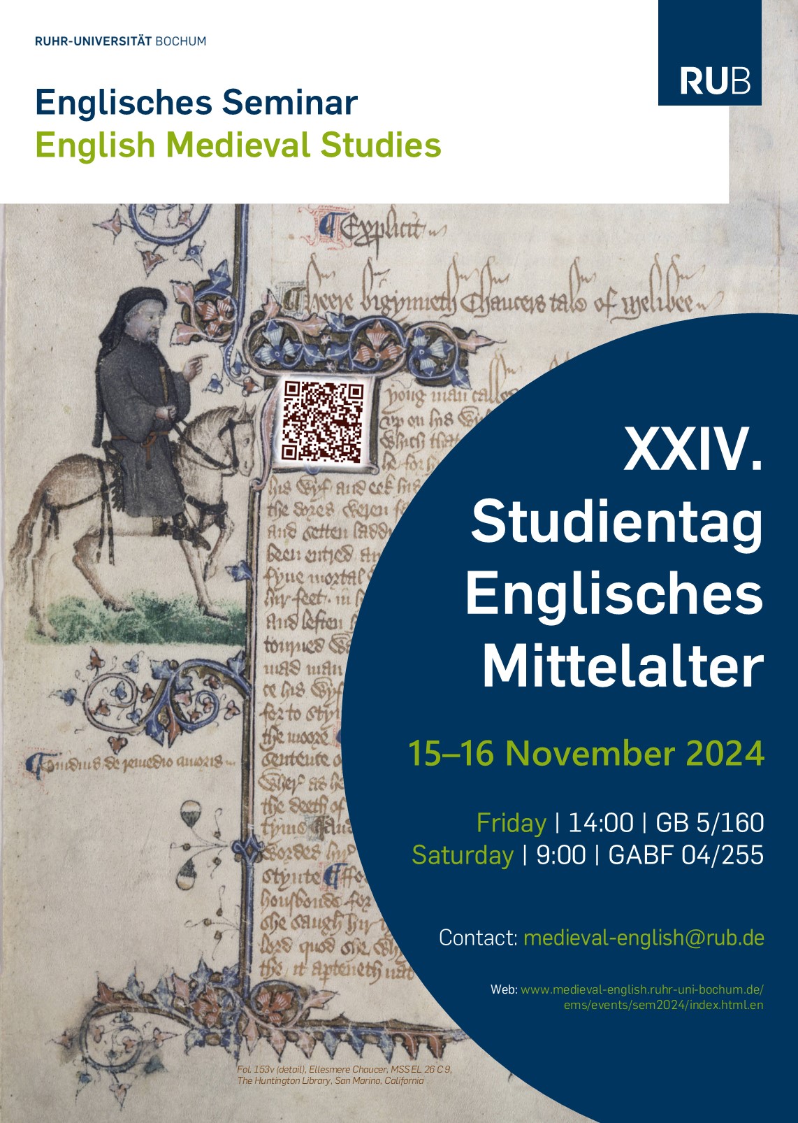 XXIV. Studientag Englisches Mittelalter